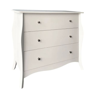 Štýlová komoda v barokovom štýle biela