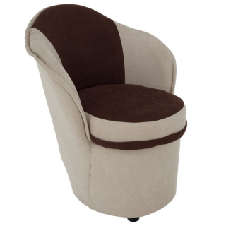 Kreslo s úložným priestorom, béžová-hnedá
