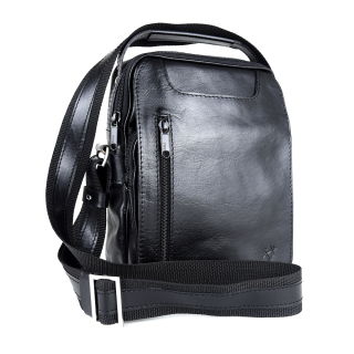 Luxusná kožená etuja, lesklá hladká koža v čiernej farbe