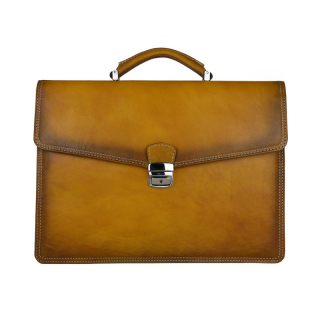 Luxusná kožená pracovná aktovka v žltej farbe (Limitovaná edícia)