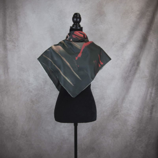 Módna hodvábna šatka ČERVENÁ ČIAPOČKA, 90 x 90cm