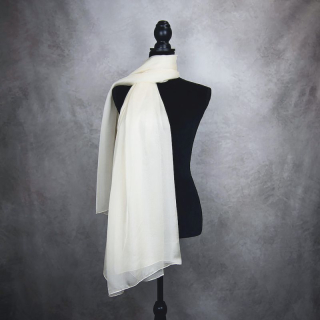 Luxusný hodvábny šál BÉŽOVÝ 180 x 110cm