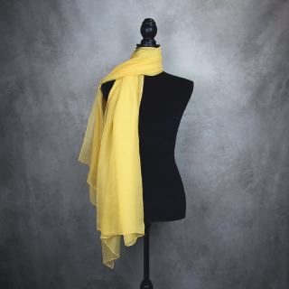 Luxusný hodvábny šál ZLATO OKROVÝ 180 x 110cm