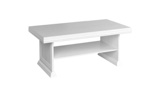 Perfektný konferenčný stolík s priestrannou policou, sosna andersen