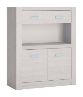 Komoda do detskej izby 02, dub craft-modrá