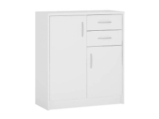 Moderná viacúčelová komoda 2D 2S, biela