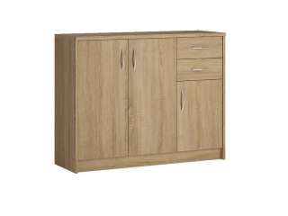 Moderná viacúčelová komoda 3D 2S, dub sonoma