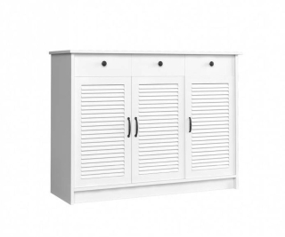 Komoda v zaujímavom dizajne K3D, biela