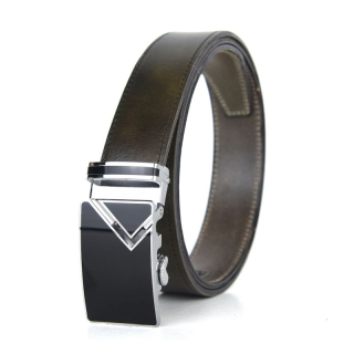 Kožený opasok s automatickou prackou BLACK TOP Olivová