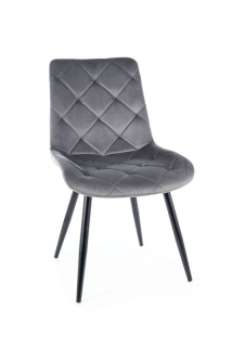 Stolička do jedálne, čierny mat-sivá