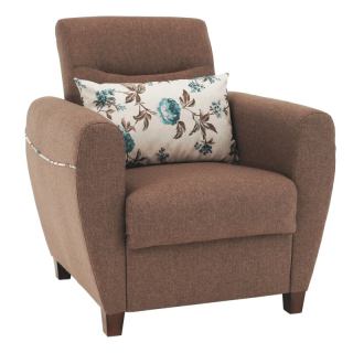 Kreslo s moderným dizajnom, tmavobéžová