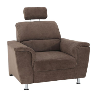 Moderné kreslo v hnedej látke