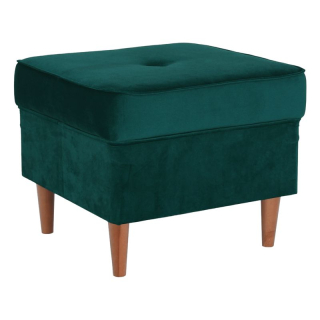 Taburet v nadčasovom dizajne, zelená-orech