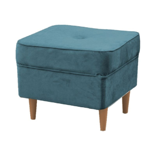 Taburet v nadčasovom dizajne, petrolejová-buk