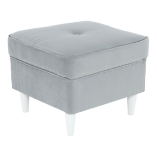 Taburet v nadčasovom dizajne, svetlosivá-biela