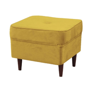 Taburet v nadčasovom dizajne, žltá-wenge