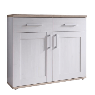 Komoda dva šuplíky a dve skrinky v provensálskom štýle, biela-san remo