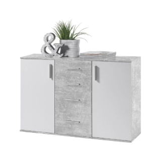 Komoda v modernom prevedení typ5, biela-betón
