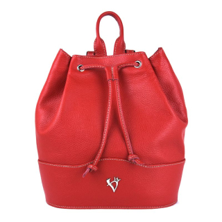 Kožený batoh z pravej kože v červenej farbe