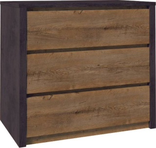 Komoda K3S, lefkas ciemny-smooth grey