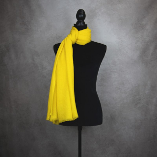 Zimný šál z Merino vlny, Žltý