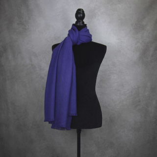 Zimný šál z Merino vlny, Chrpovo modrý