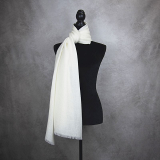 Zimný šál z Merino vlny, Ivory