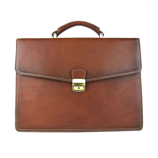 Luxusná kožená pracovná aktovka v cigaro farbe (Limitovaná edícia)