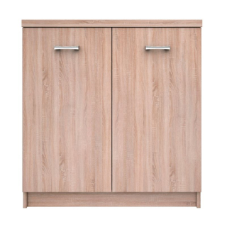 Jednoduchá komoda dvojdverová, dub sonoma