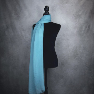 Hodvábny šál ZELENO MODRÝ 180 x 110cm