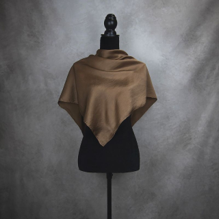 Hodvábna šatka OKROVO-HNEDÁ 90 x 90cm