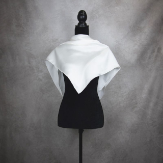 Hodvábna šatka BIELA 90 x 90cm