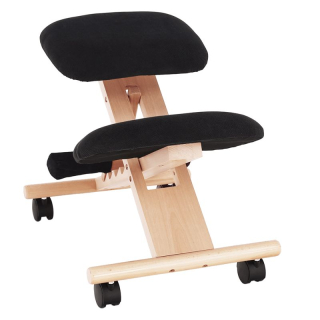 Moderná a ergonomická kľakačka, čierna-buk