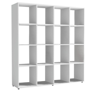 Viacúčelový regál s mnohostranným využitím, biely