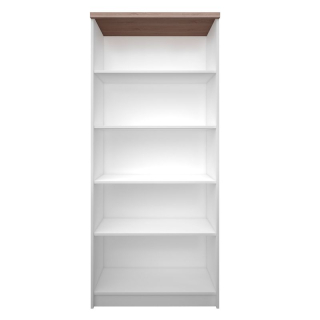 Regál vysoký, otvorený, biela-dub sonoma