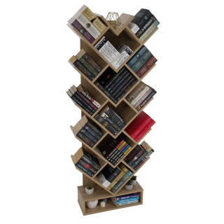 Štýlový regál, hnedosivý dub