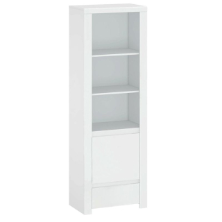 Regál 1D1S v bielom lesku