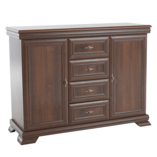 Komoda KK3, dvojdverová, štvorzásuvková, samoa king