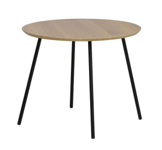 Konferenčný stolík v kombinácii dubu s čiernymi nohami