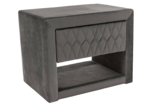Čalúnený nočný stolík, sivá bluvel 14