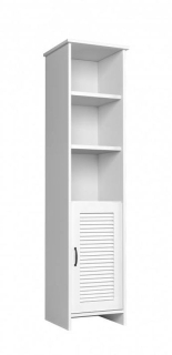 Regál s jednou skrinkou, biely