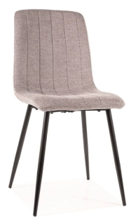 Stolička jedálenská, čierna-sivá 07