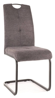 Stolička jedálenská na pohupovacej podnoži , čierna-tmavo sivá