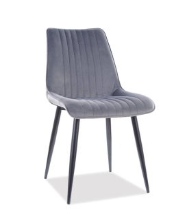 Perfektná stolička jedálenská, čierny mat-sivá