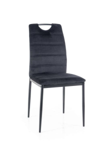 Jednoduchá stolička do jedálne, čierna-čierna