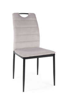 Jednoduchá stolička do jedálne, čierna-svetlo sivá