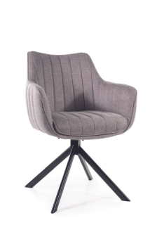 Stolička jedálenská s výnimočným dizajnom, čierna-sivá 07