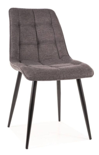 Originálna jedálenská stolička z kvalitných materiálov, čierna-brego tmavo sivá 18