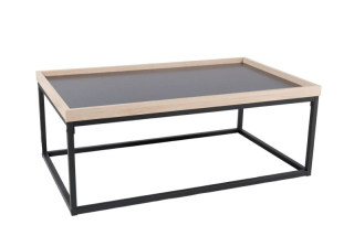 Vkusný konferenčný stolík 100, čierna-dub