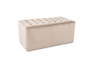 Štýlovo navrhnutá taburetka, tmavo béžová bluvel 40